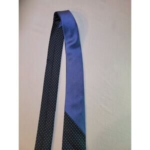 Ben Sherman Men's 100% Silk Tie Blue 2 Toned Polka Dot Name 2¾" x 57"